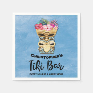 Serviette En Papier Monogramme Summer Tiki Bar Party
