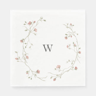 Serviette En Papier Monogramme sur mesure Mariage de Bohême Napkin