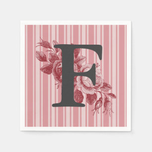 Serviette En Papier Monogramme sur Rose de chou Personnaliser de vapor