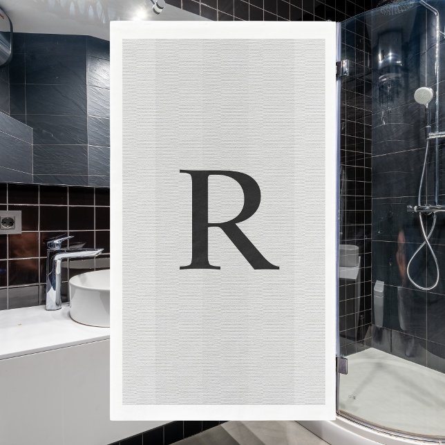 Serviette En Papier Monogrammé Texturé Gris Neutre  (Créateur téléchargé)