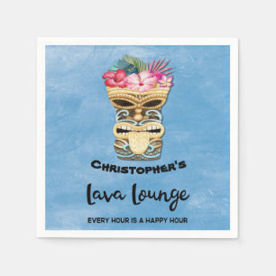 Serviette En Papier Monogramme Tiki Bar Lava Lounge Party