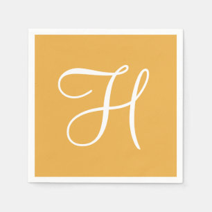 Serviette En Papier Monogramme Tournesol Classy Papier Coloré serviett