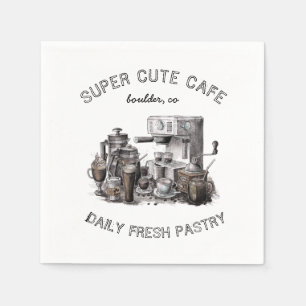 serviette en papier monogramme vintage