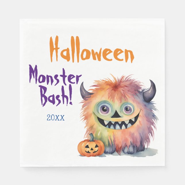 Serviette En Papier Monster Bash Halloween (Devant)