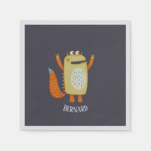 Serviette En Papier Monster Bernard Nom personnalisé