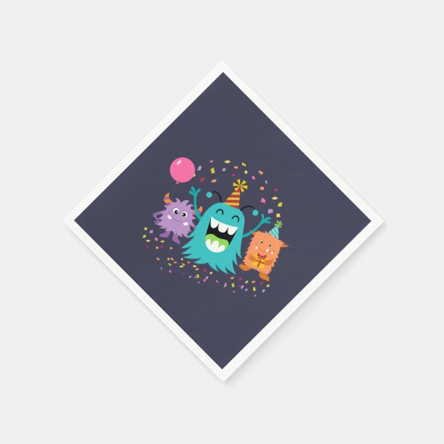 Serviette En Papier MONSTER MASH Anniversaire monstre des serviettes d (Coin)