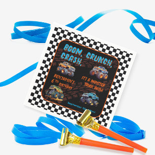 Serviette En Papier Monster Truck Bash Boy 6e fête d'anniversaire