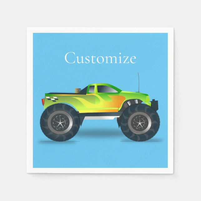 Serviette En Papier Monster Truck Thunder_Cove (Devant)