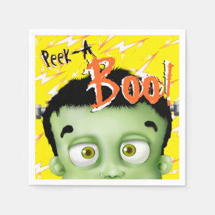 Serviette En Papier Monstre de Frankenstein Halloween Cache-Cache