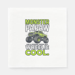 Serviette En Papier Monstre Papaw Roues Cool Drôle Monstre Camion Dés