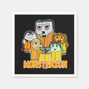 Serviette En Papier Monstres Swagazone maman Frankenstein Dracula Mons