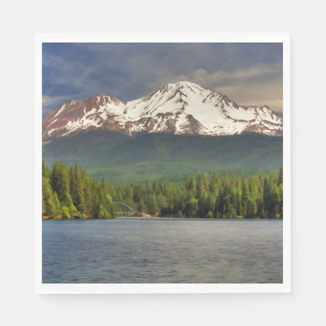 SERVIETTE EN PAPIER MONT SHASTA DU LAC SISKIYOU (Devant)