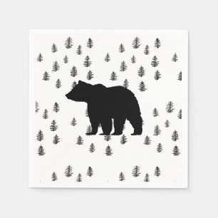 Serviette En Papier Montagne de la forêt sauvage de l'ours