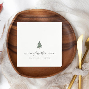 Serviette En Papier Montagne Laissez L'Aventure Commencer Le Baby show