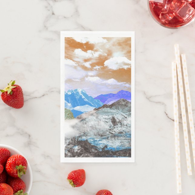 Serviette En Papier Montagnes (montage photo) 2 (En situation)