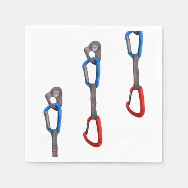Serviette En Papier Montée en Rocck Abrappel Belay Carabiner (Devant)