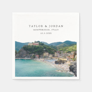 Serviette En Papier Monterosso Italie Mariage Papier Cocktail Napkin