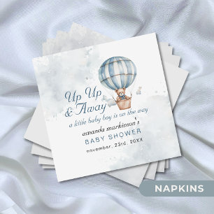 Serviette En Papier Montez et partez ! Baby shower de ballon Teddy Bea