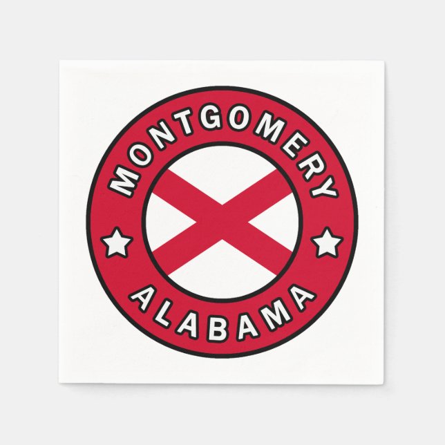Serviette En Papier Montgomery Alabama (Devant)