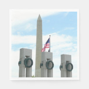 Serviette En Papier Monument Washington et mémorial de la Seconde Guer