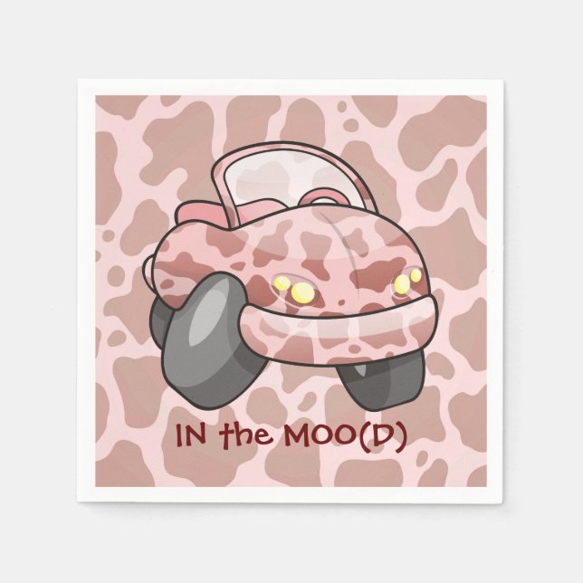 Serviette En Papier Moo Car (Devant)