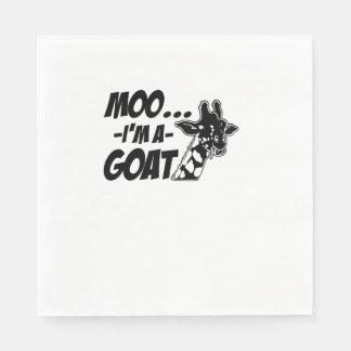 Serviette En Papier Moo... Je suis un animal de chèvre Zoogoer Funny G