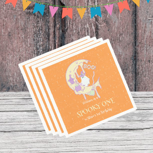 Serviette En Papier Moon Cute Ghost Éffrayant Un Halloween 1er Anniver