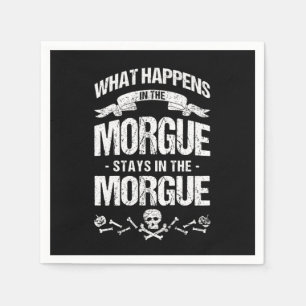 Serviette En Papier Morgue Embalmer Funéraire Directeur Cimetière Cade