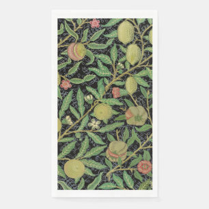 Serviette En Papier Morris Arrière - plan noir Antique Pomegrana Motif