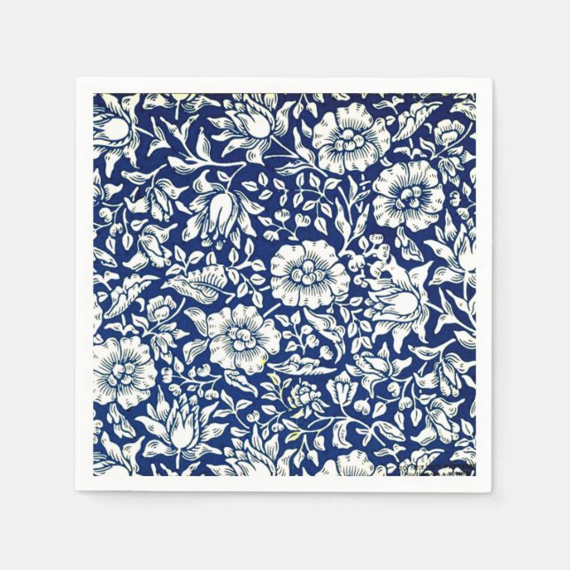 Serviette En Papier Morris - Mallow bleu (Devant)