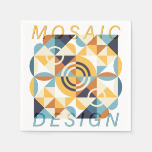 Serviette En Papier Mosaic Art Motif