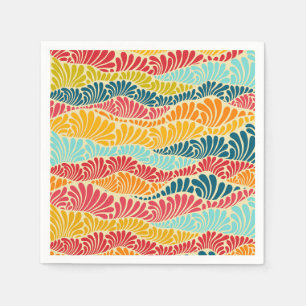 Serviette En Papier Mosaïque feuillue