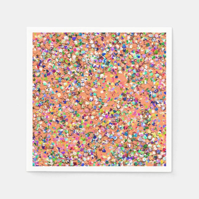 Serviette En Papier Mosaïque multicolore Parties scintillant moderne G (Devant)
