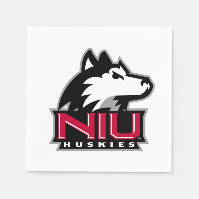 Serviette En Papier Mot-symbole NIU Huskies (Devant)