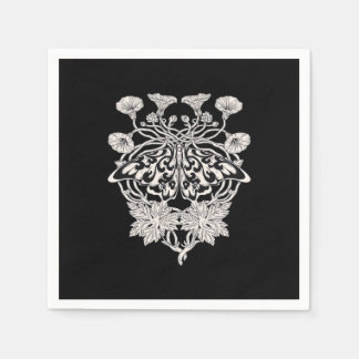 Serviette En Papier Moth Talisman - Whimsigoth sérigraphie Style Drawi