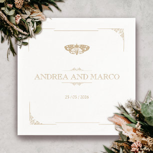 Serviette En Papier Moth victorienne Élégant Mariage gothique