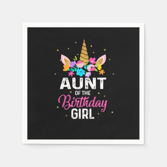 Serviette En Papier Mother Art Aunt Of The Birthday Girl Birthday (Devant)