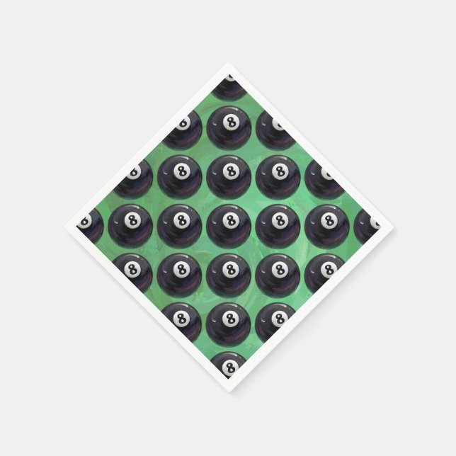 Serviette En Papier motif à 8 balles (Coin)