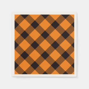 Serviette En Papier Motif à carreaux d'Halloween
