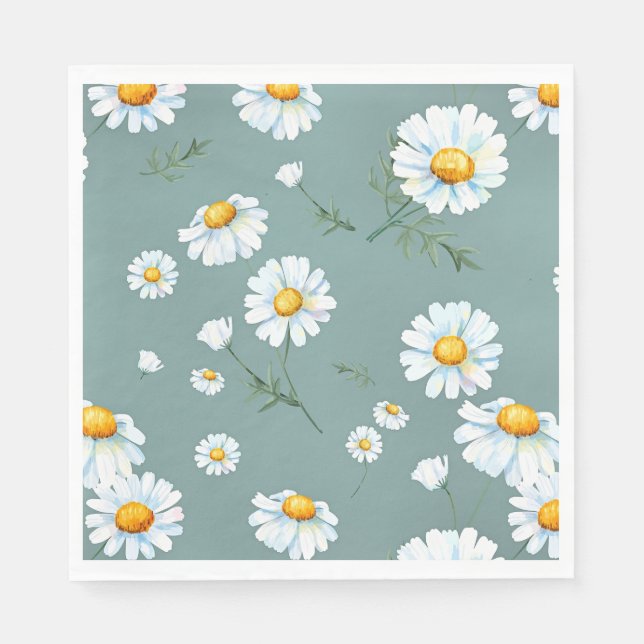 Serviette En Papier Motif à fleurs Chamomile (Devant)