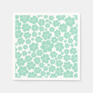 Serviette En Papier Motif à fleurs - Vert (Monnaie)