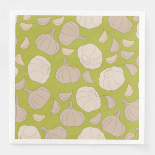 Serviette En Papier Motif à l'ail - Cloches et ampoules à l'ail