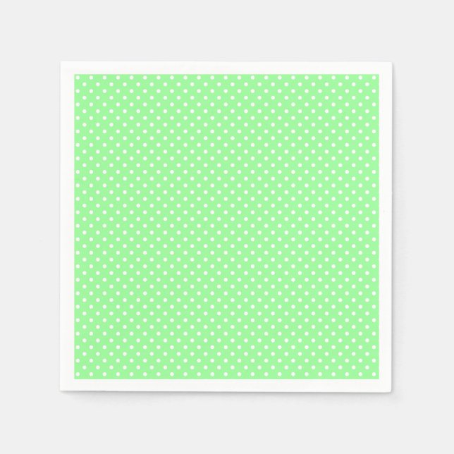 Serviette En Papier Motif à point de la pinte verte (Devant)