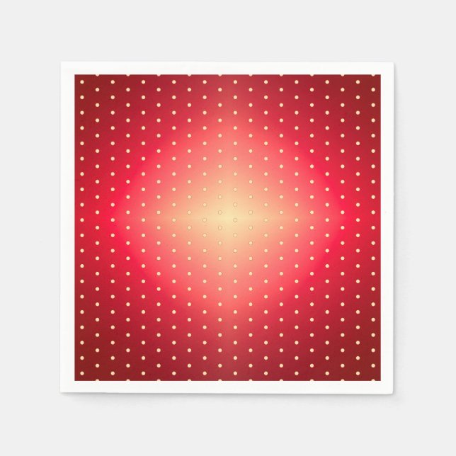 Serviette En Papier Motif à pois rouge (Devant)