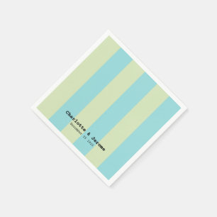 Serviette En Papier Motif à rayures pastel doux - Crème de citron vert