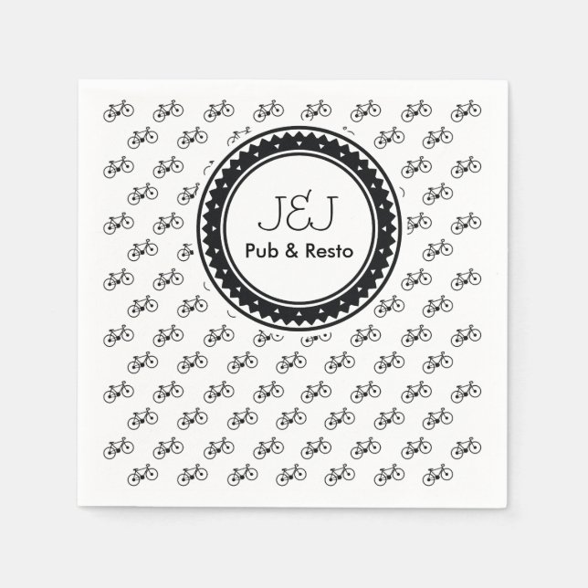 Serviette En Papier Motif à vélo (Devant)