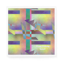 Motif Abstrait Adulte Tout Âge Fête d'Anniversaire