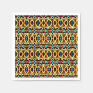 Serviette En Papier Motif abstrait coloré