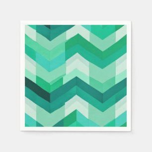 Serviette En Papier motif Abstrait de Chevron à Greens