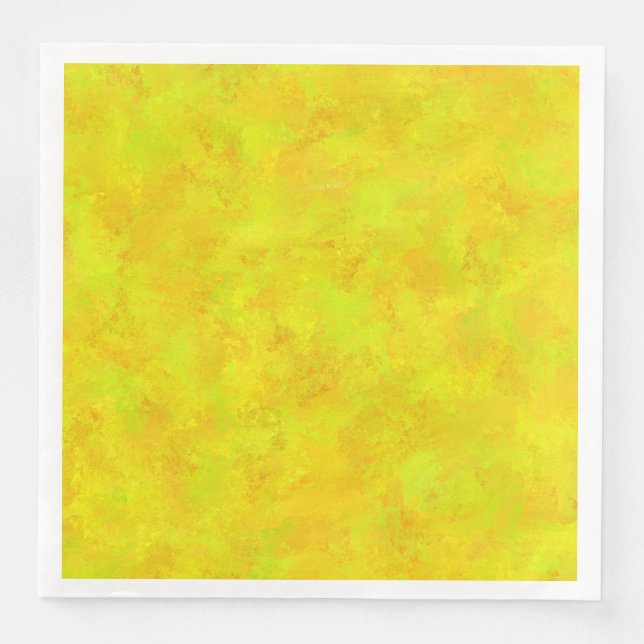 Serviette En Papier Motif Abstrait Jaune Orange Vert (Devant)